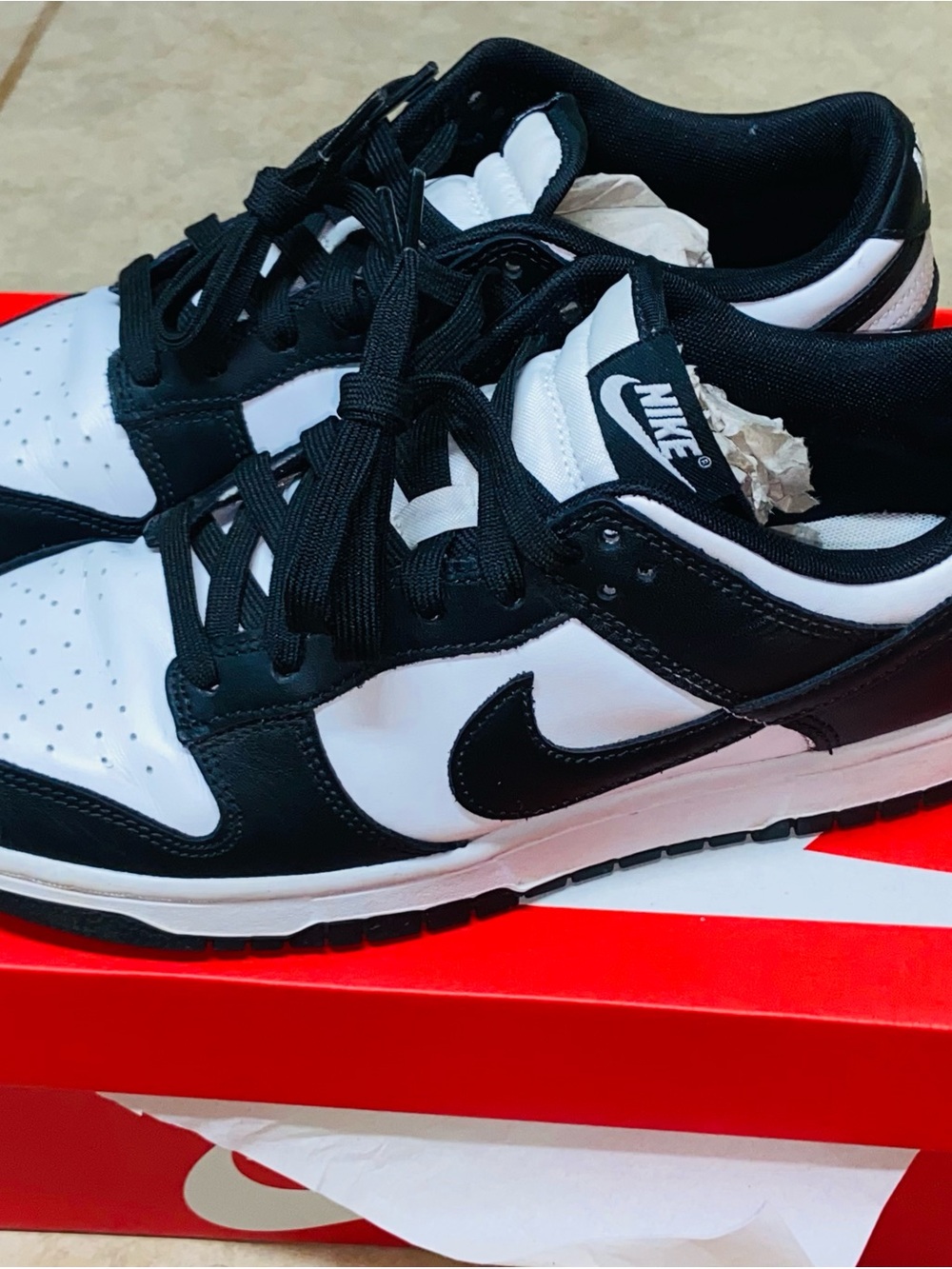 Nike Men’s Black and White Low-Top Swoosh Sneakers
